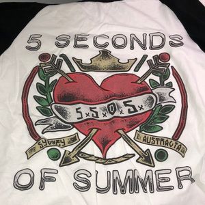 5sos baseball tee
