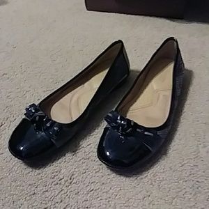 Black grey slip on shoes