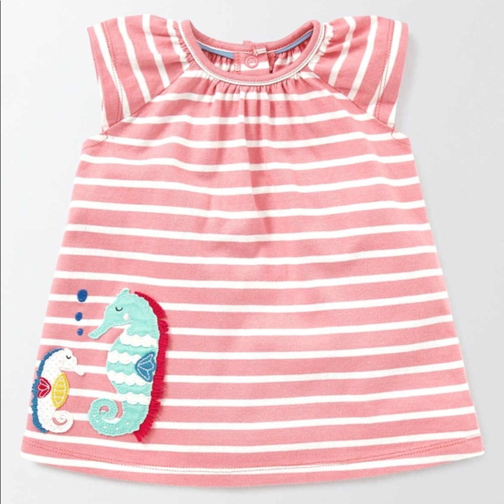 Mini Boden Summer Jersey Appliqué Dress