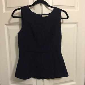 Banana Republic Peplum Navy Top