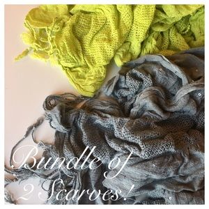 BUNDLE! 2 Boutique Crochet Panel & Sequin Scarves