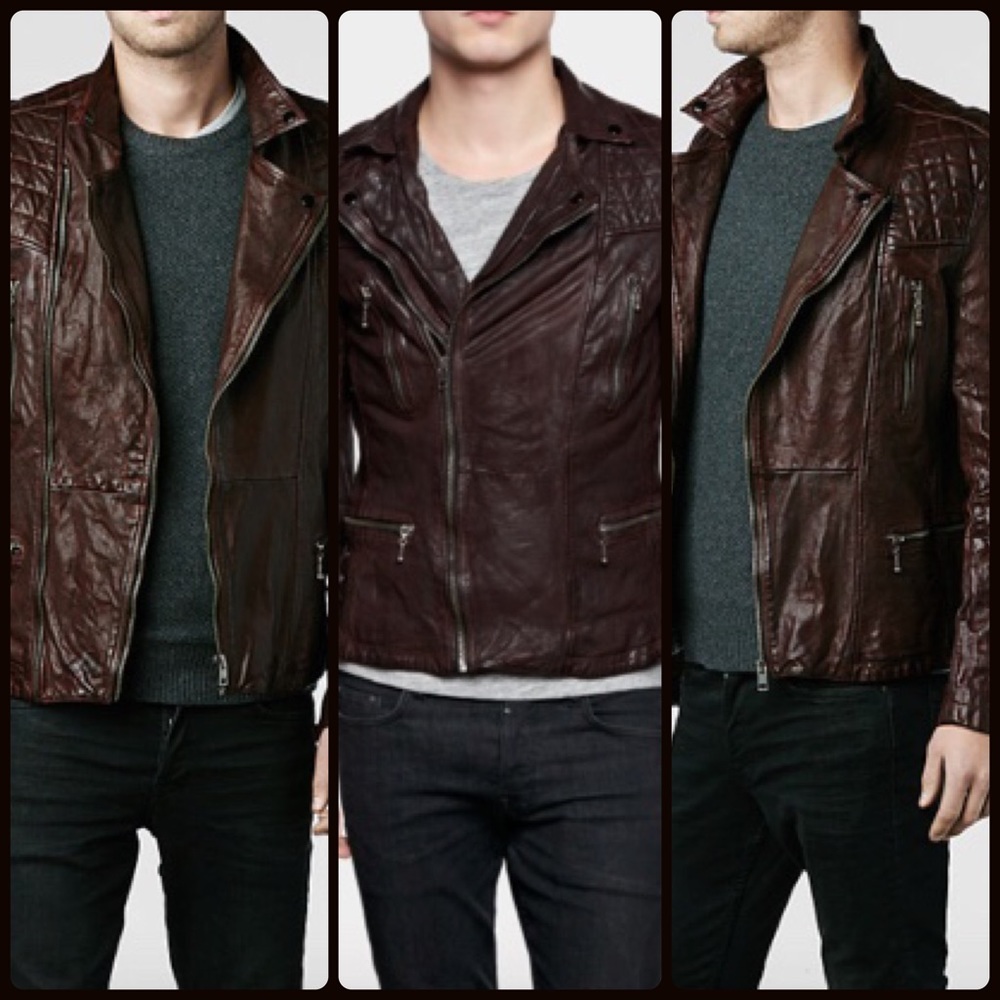 ALL SAINTS CALLERTON OxBlood Leather Biker Jacket!