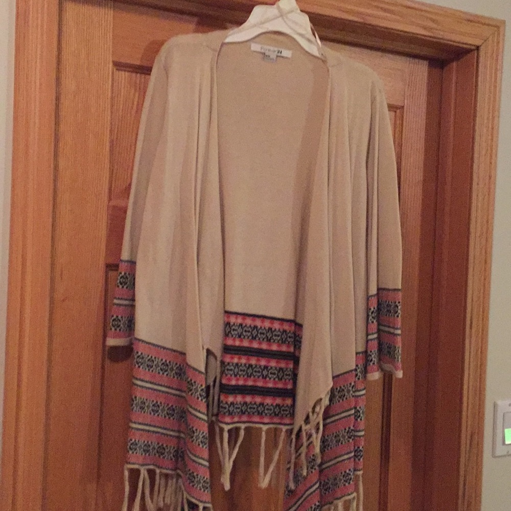 Forever 21 fringe cardigan