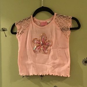 LAST CHANCE Pink Floral Sequin Top