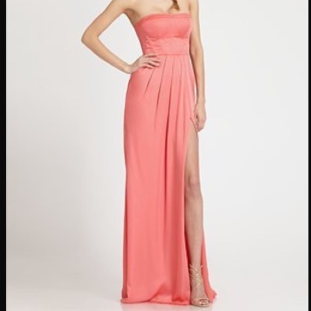 BCBG MaxAzria Pink/coral prom dress - Picture 4 of 4