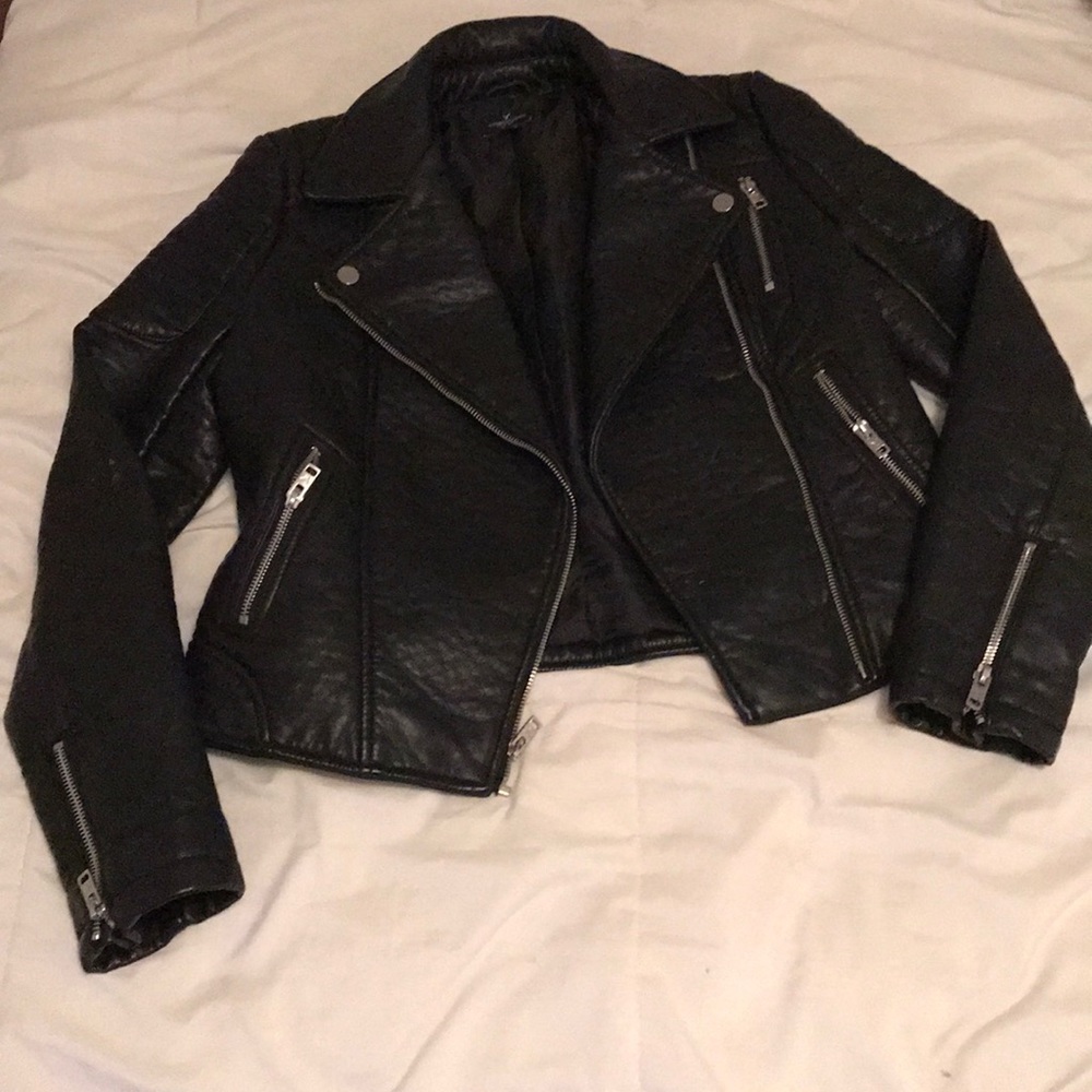 American eagle leather moto jacket