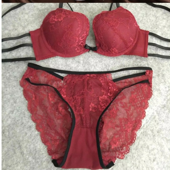 !* Sexy Caged Bra Set*! In Red or Soft Pink - Picture 7 of 8