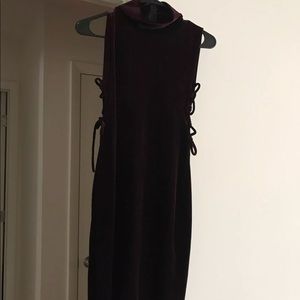 Burgundy Velvet Dress