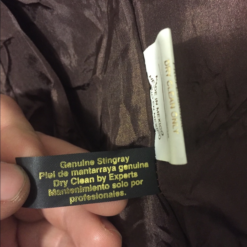 authentic leather stingray/python coat Swarovski - Picture 5 of 8
