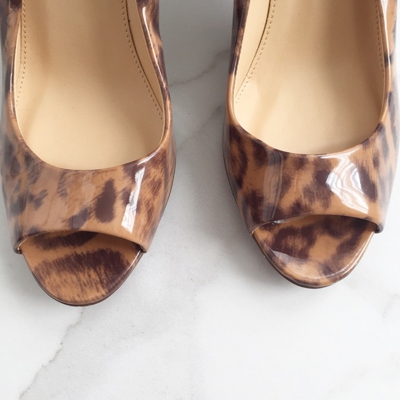 J. Crew animal print peep toe heels - Picture 4 of 5