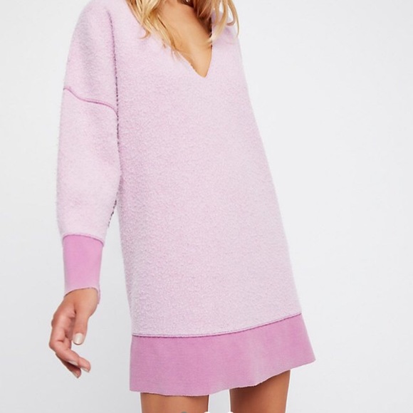 All About It Contrast Fleece TUNIC Sweatshirt TOP - Picture 6 of 8