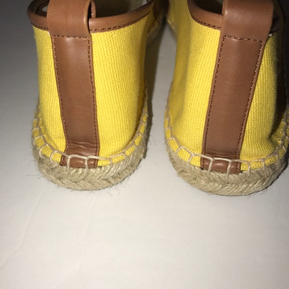 SOLD-Kate Spade Espadrille Slip On Yellow Brown - Picture 4 of 8