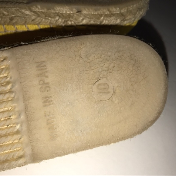 SOLD-Kate Spade Espadrille Slip On Yellow Brown - Picture 8 of 8