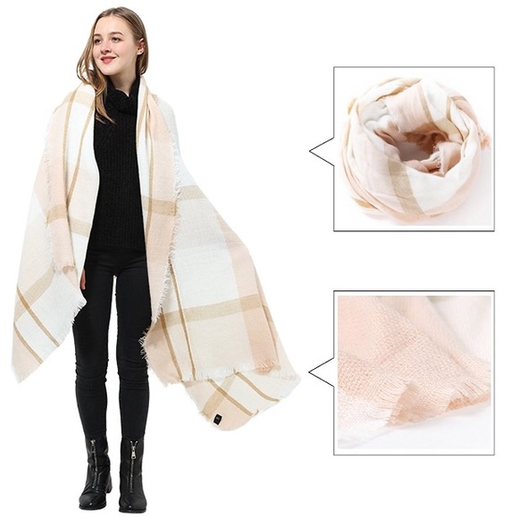 💥 SALE Peaches n Cream Ultra Plush Blanket Scarf - Picture 5 of 5