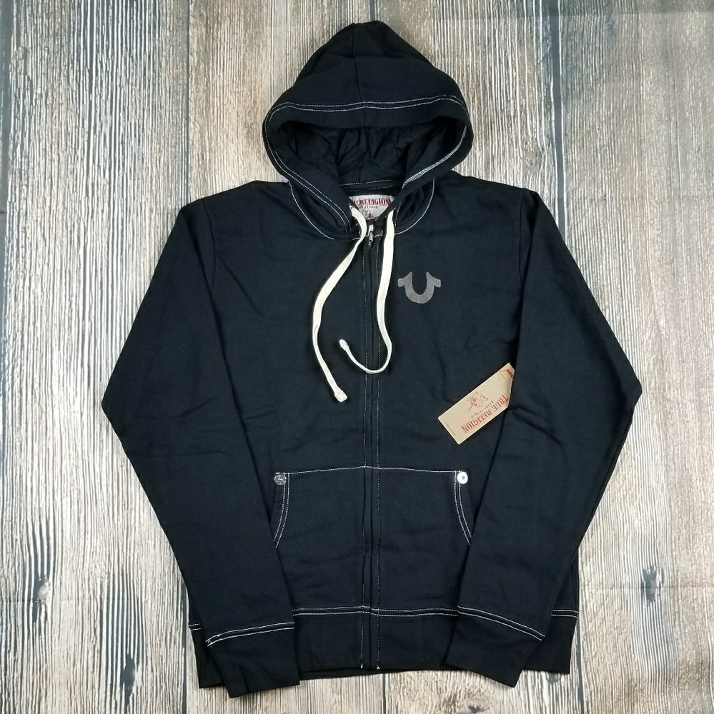 *NWT* TRUE RELIGION Buddha logo hoodie - Black - Picture 2 of 8
