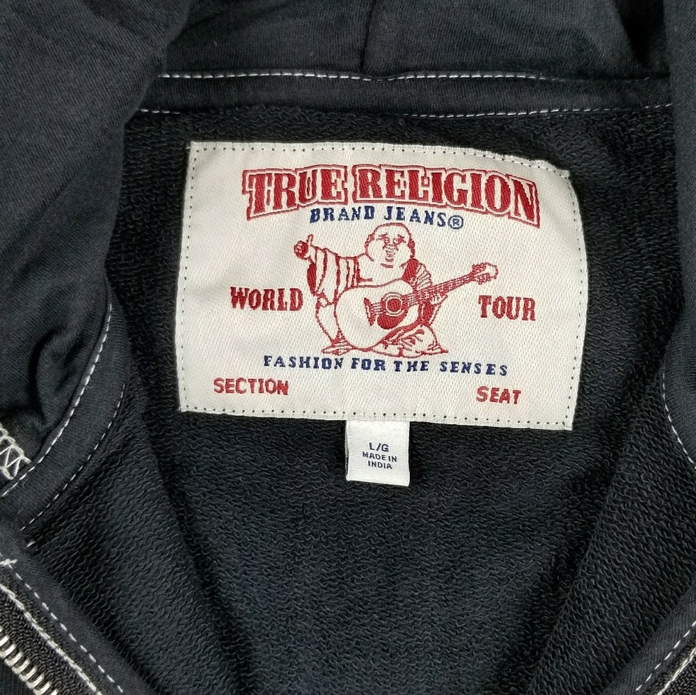 *NWT* TRUE RELIGION Buddha logo hoodie - Black - Picture 5 of 8