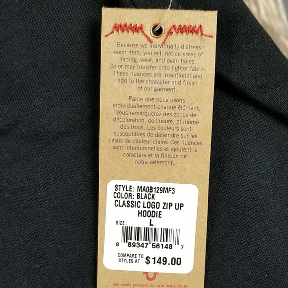 *NWT* TRUE RELIGION Buddha logo hoodie - Black - Picture 8 of 8