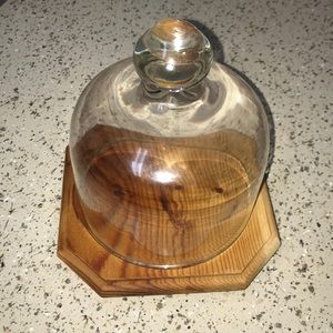 Accessories/plants holder with glass cover