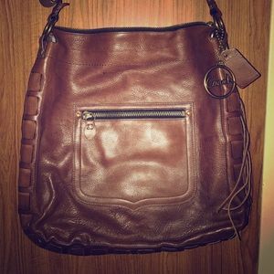 BROWN REAL LEATHER AUTHENTIC COACH BAG 👜💰
