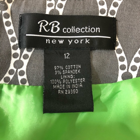 RB Collection NY Grey White Sleeveless Dress - Picture 5 of 6
