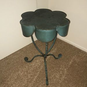 Rustic floral little garden table