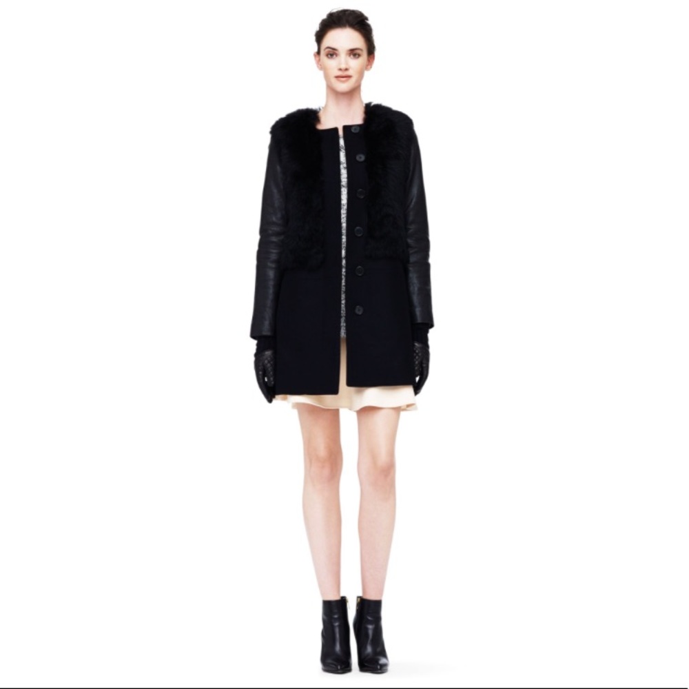 Club Monaco Minal Shearling Coat XS