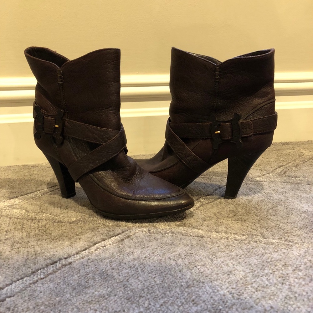Céline Brown Leather Booties... hardly used!!
