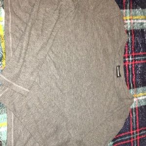 Grey long sleeve crop top