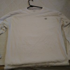 All white champion long sleeve