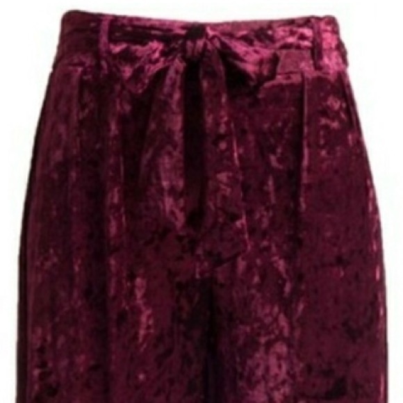 💐Crushed Stretch Velvet Wide Leg Pant - Picture 3 of 3