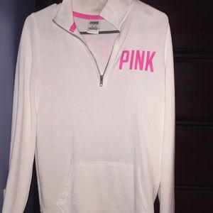Pink zip down sweatshirt