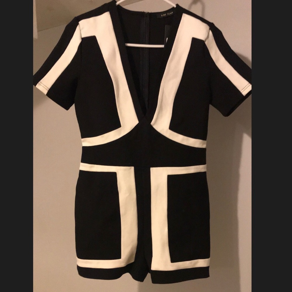 Black and white romper