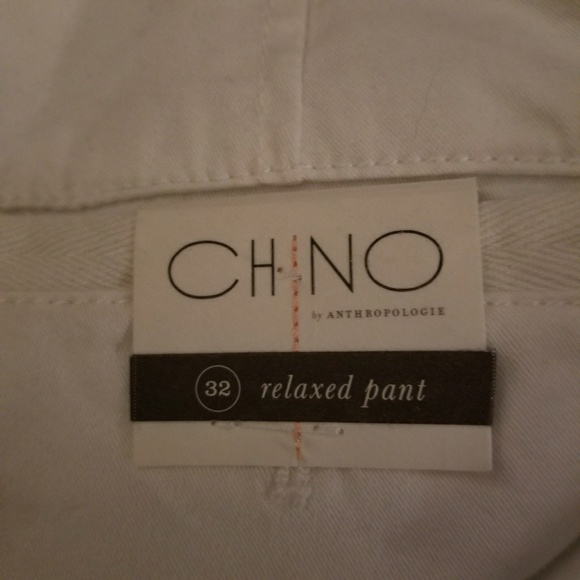 NWT!💕 ANTHROPOLOGIE 💕WHITE RELAXED CHINOS. - Picture 7 of 8