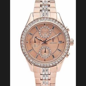 Jennifer Lopez Rose Gold Crystalized Watch