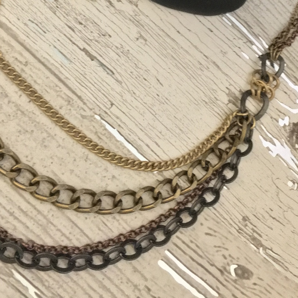 Kenneth Cole Multi-Strand Chain Statement Necklace - Picture 4 of 7