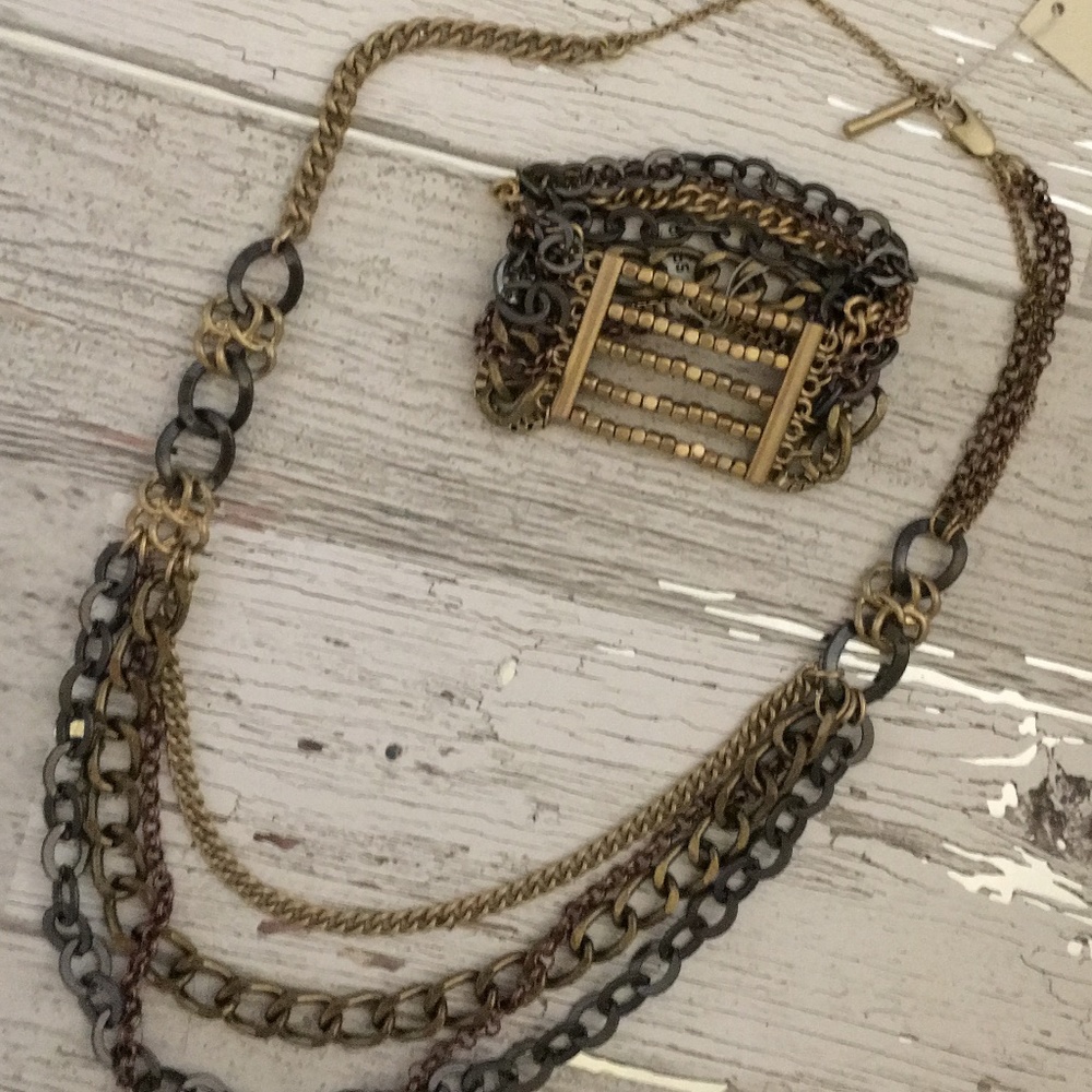 Kenneth Cole Multi-Strand Chain Statement Necklace - Picture 5 of 7