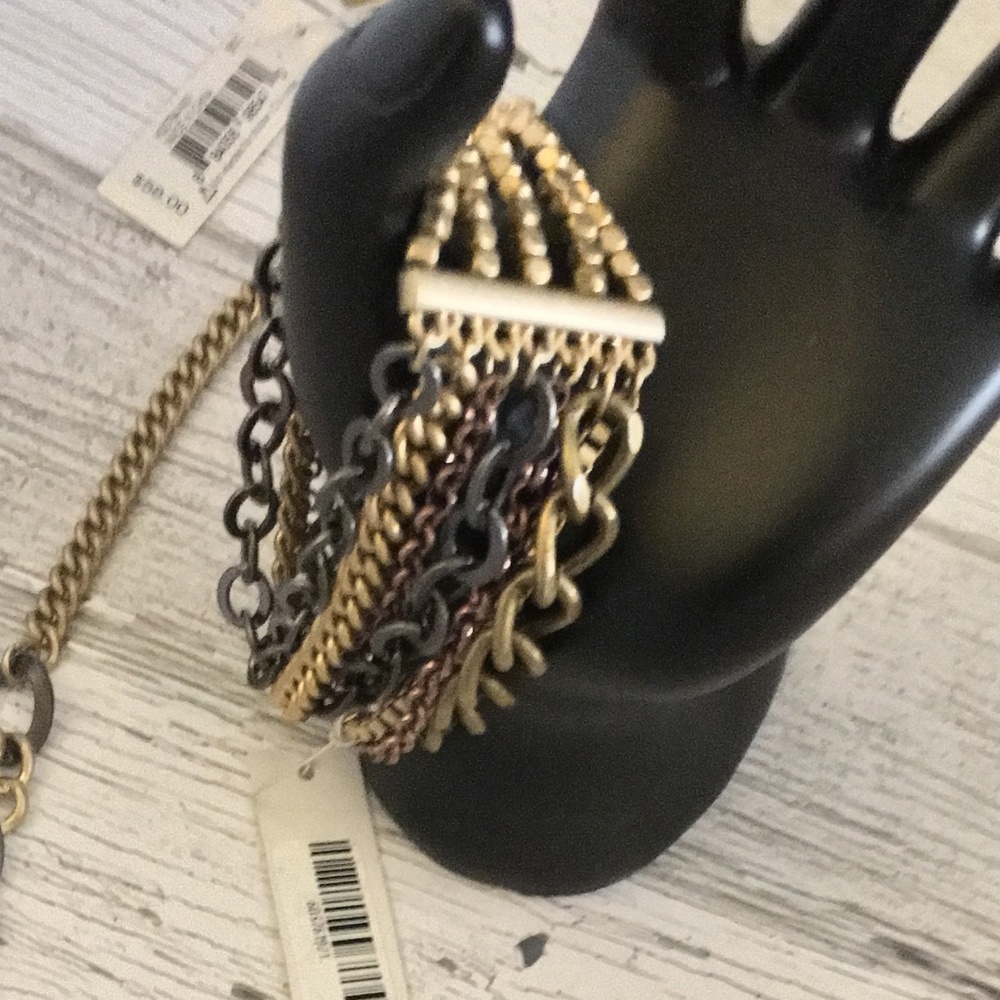 Kenneth Cole Multi-Strand Chain Statement Necklace - Picture 7 of 7