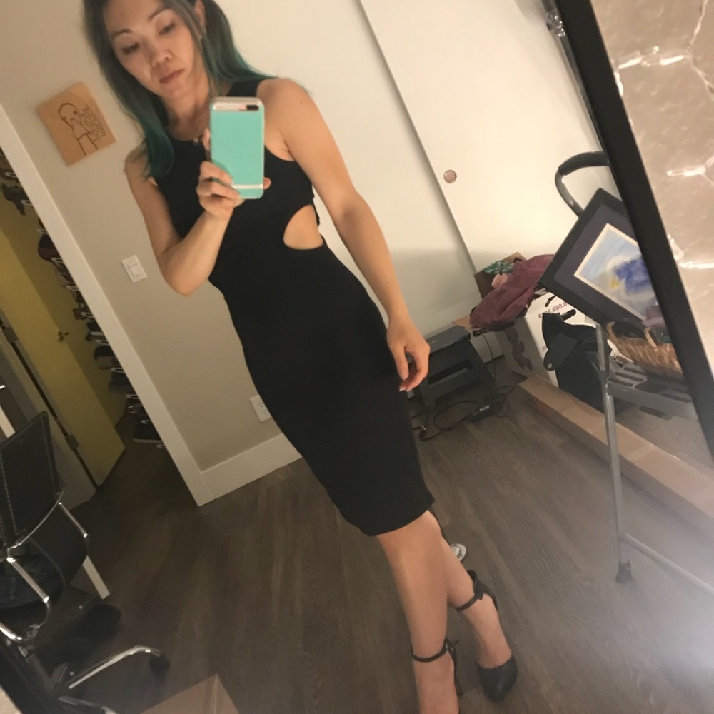 Zara Trafaluc Black Cutaway Dress