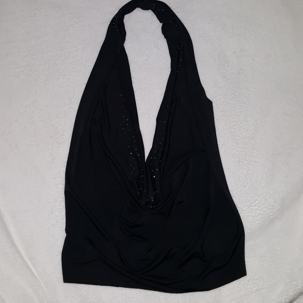 Women's Large Low-Cut Studded Halter