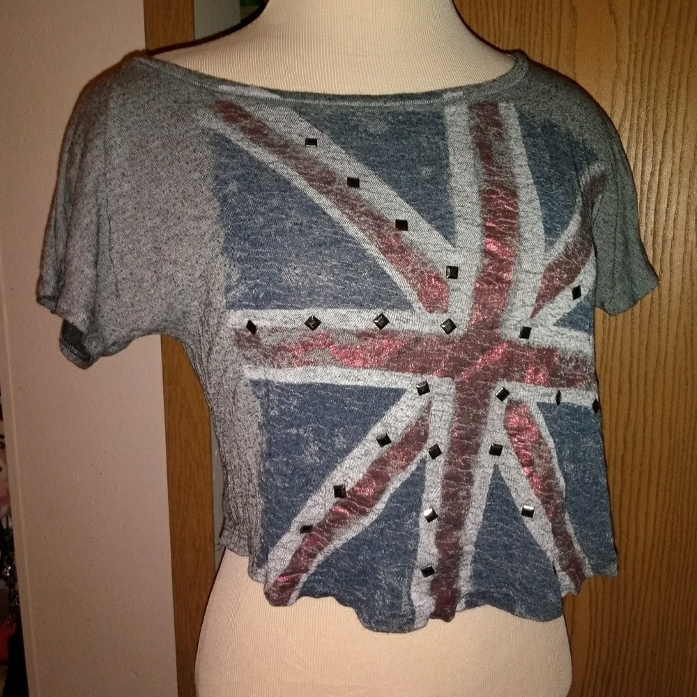 British flag crop top