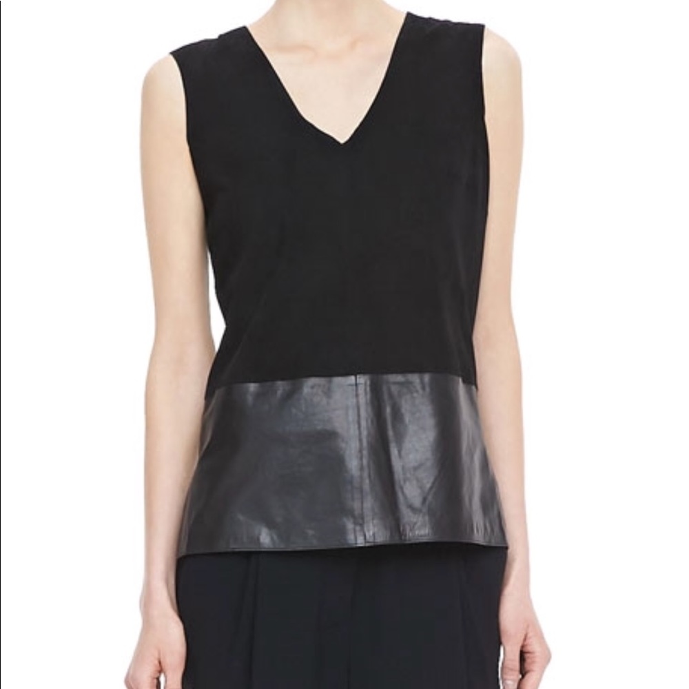 Vince suede leather top