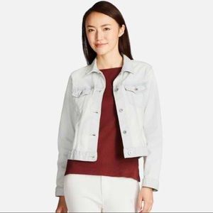 uniqlo white denim jacket