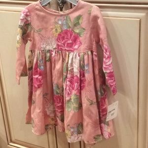 NWT Baby Lulu boutique floral pink dress Sz 24 mos