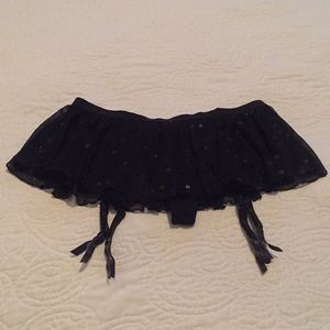 Sexy Black Skirted Thong with Sequins ✨Brand New✨