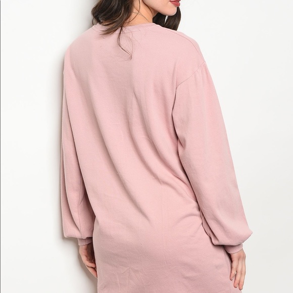 Crew neck  Mauve dress - Picture 2 of 2