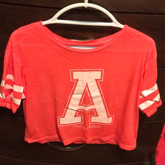 American Eagle Short sleeved neon crop top - Picture 1 of 2