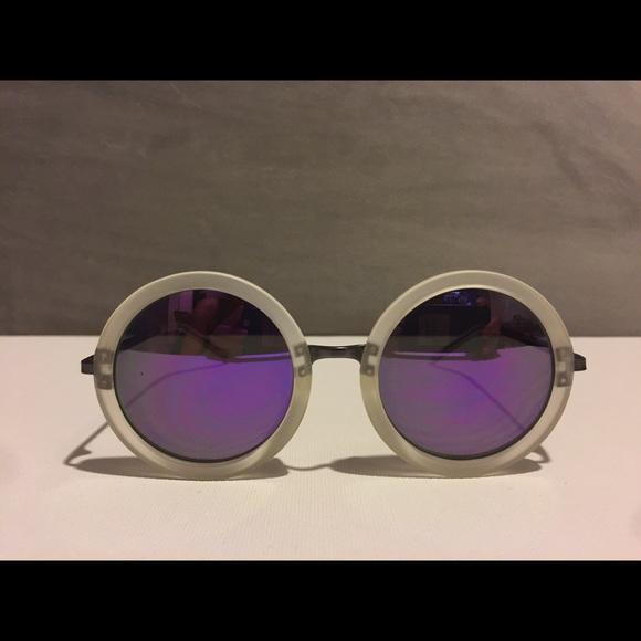 Dianestie Halo Mirrored Len Round Sunglasses - Picture 1 of 8