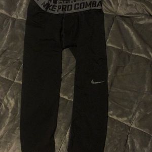 Nike pro combat compression pants 3/4