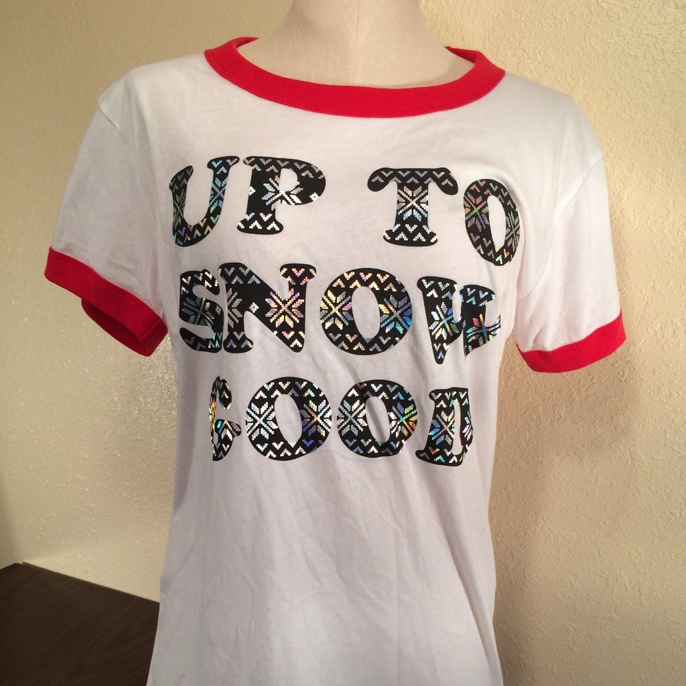Victoria's Secret PINK White Ringer T-Shirt - NWT