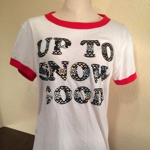 Victoria's Secret PINK White Ringer T-Shirt - NWT